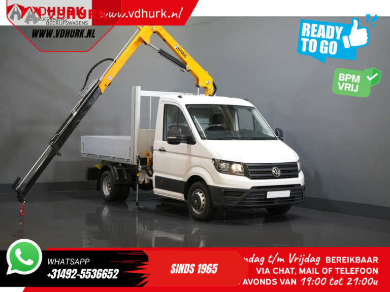 Volkswagen Crafter Open laadbak 50 165 pk Effer 352S Kraan/ Crane/ Kran/ Autokran/ Open laadbak/ Dubbel Lucht