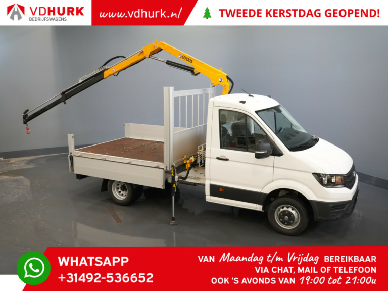 Volkswagen Crafter Open cargo box 6x 165 hp Effer 352S crane/ Crane/ Gru/ Grue/ Kran/ Autokran/ Open cargo box/ Double Air