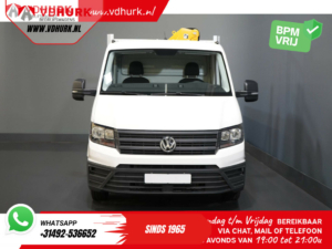 Volkswagen Crafter Open laadbak 50 165 pk Effer 352S kraan/ Crane/ Kran/ Autokran/ Open laadbak/ PTO/ Dubbel Lucht