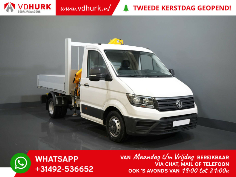 Volkswagen Crafter Open cargo box 6x 165 hp Effer 352S crane/ Crane/ Gru/ Grue/ Kran/ Autokran/ Open cargo box/ Double Air