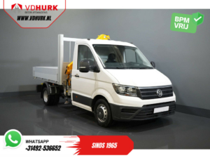 Volkswagen Crafter Open laadbak 50 165 pk Effer 352S Kraan/ Crane/ Kran/ Autokran/ Open laadbak/ PTO/ Dubbel Lucht