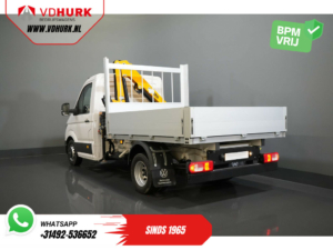 Volkswagen Crafter Open laadbak 50 165 pk Effer 352S Kraan/ Crane/ Kran/ Autokran/ Open laadbak/ PTO/ Dubbel Lucht