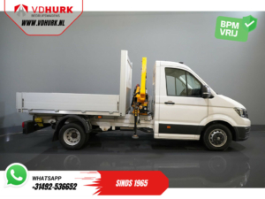 Volkswagen Crafter Open laadbak 50 165 pk Effer 352S Kraan/ Crane/ Kran/ Autokran/ Open laadbak/ PTO/ Dubbel Lucht