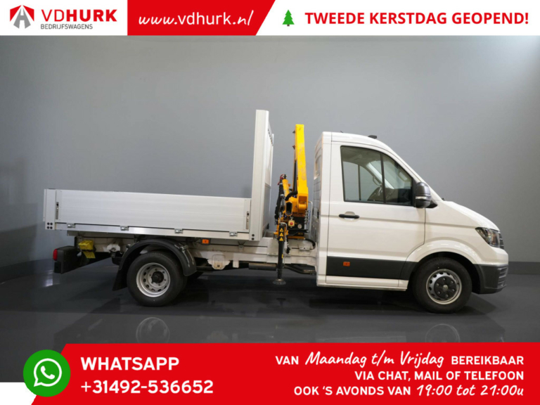 Volkswagen Crafter Open cargo box 6x 165 hp Effer 352S crane/ Crane/ Gru/ Grue/ Kran/ Autokran/ Open cargo box/ Double Air