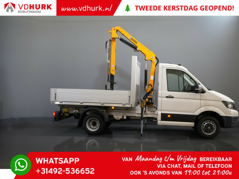 Volkswagen Crafter Pick-Up 6x 165 hp Caisse ouverte/ Grue Effer 352S/ Grue/ Grue/ Kran/ Autokran/ Double Air