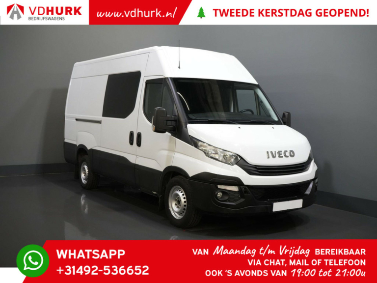 Iveco Daily Vans 35S16V 2.3 L3H2 155 ch Aut. DC Double Cab/ 3.5T capacité de remorquage/ Climatisation/ Croisière/ Caméra/ Crochet d'attelage