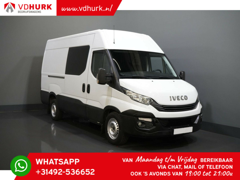 Iveco Daily Vans 35S16V 2.3 L3H2 155 ch Aut. DC Double Cab/ 3.5T capacité de remorquage/ Climatisation/ Croisière/ Caméra/ Crochet d'attelage