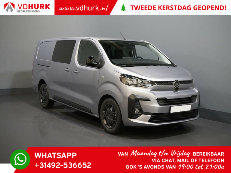 Citroën Jumpy Van 2.0 HDI 180 ch Aut. L3 DC Virtual.cockpit/ double cabine/ 2x Sliding door/ carplay/ Navi/ Camera/ PDC/ Cruise/ Airco