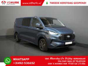 Ford Transit Custom Van 2.0 TDCI 150 hp L2 LIMITED DC Double Cab/ Elec. Barre d'attelage/ Croisière adaptative/ 2 portes coulissantes/ Caméra/ LMV