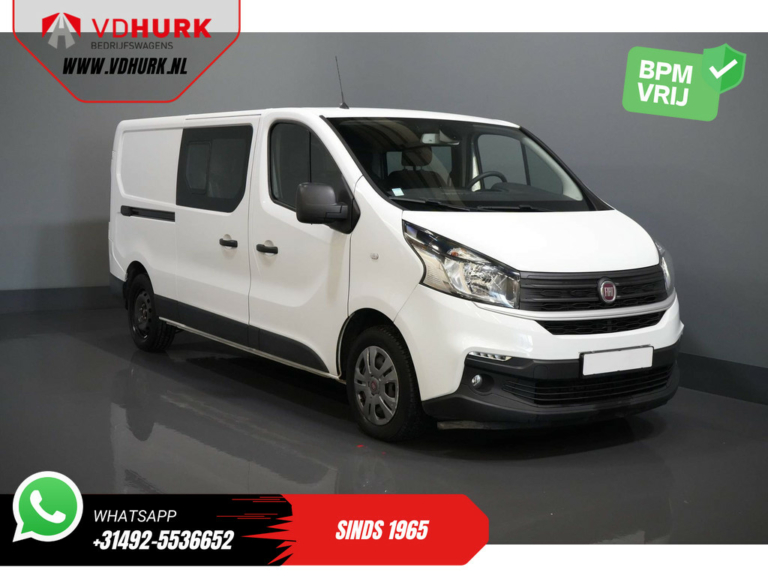 Fiat Talento Bestelbus 2.0 MJ 120 pk L2 DC Dubbel Cabine EXPORT ONLY Navi/ Cruise/ Camera/ PDC/ Airco/ Trekhaak