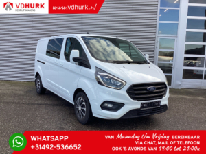 Ford Transit Custom Van 2.0 TDCI 170 CV Aut. L2 DC Doble Cabina/ Calefacción de pie/ 2x Puerta corredera/ CarPlay/ Bi-Xenon/ Seatverw./ Cruise/ Airco/ Gancho de remolque.