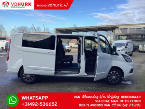 Ford Transit Custom Van 2.0 TDCI 170 CV Aut. L2 DC Doble Cabina/ Calefacción de pie/ 2x Puerta corredera/ CarPlay/ Bi-Xenon/ Seatverw./ Cruise/ Airco/ Gancho de remolque.