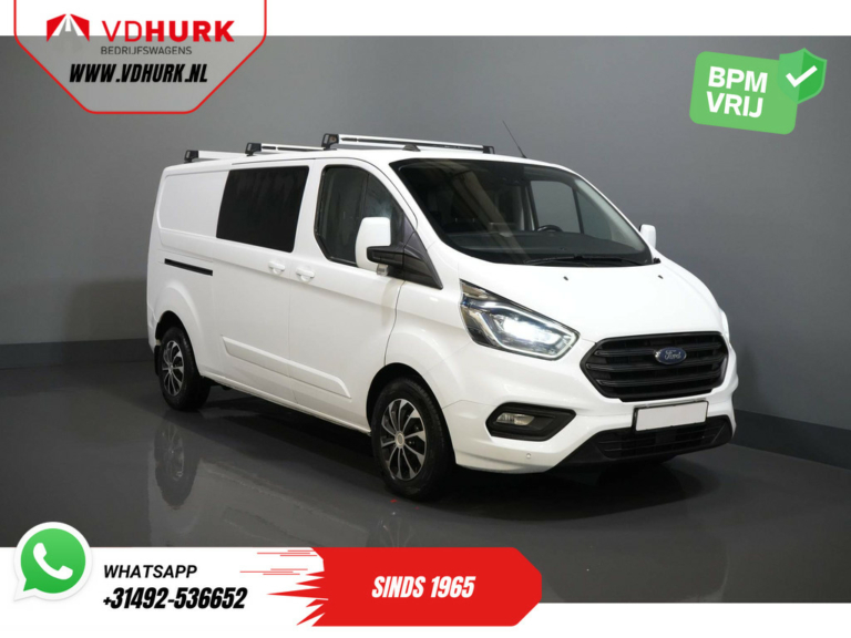 Ford Transit Custom Van 2.0 TDCI 170 KM Aut. L2 DC Podwójna kabina BPM FREE Bi-Xenon/ 2x Drzwi przesuwne/ Ogrzewanie postojowe/ CarPlay/ Ogrzewanie siedzeń/ Cruise/ Klimatyzacja/ Holowanie