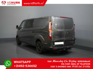 Ford Transit Custom Van 300 2.0 TDCI 170cv Aut. L2 Limited DC Doble Cabina/ 2x puerta corredera/ Calefacción de pie/ Calefacción de asiento/ Navi/ Carplay/ Cámara/ PDC/ LMV/ Cr.