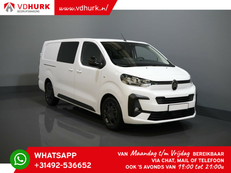 Citroën Jumpy Van 2.0 HDI 180cv Aut. L3 DC Doble Cabina/ 2x Puerta corredera/ Navi/ Carplay/ Cámara/ PDC/ Crucero/ Gancho de remolque/ Aire acondicionado.