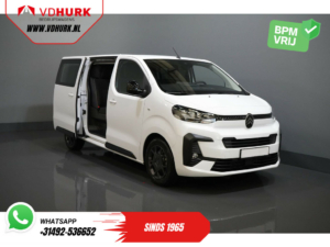 Citroën Jumpy Bestelbus 2.0 HDI 180 pk Aut. DC Dubbel Cabine BPM VRIJ! 2x Schuifdeur/ Virtual Cockpit/ Navi/ Carplay/ Camera/ PDC/ Cruise/ Trekhaak/ Air