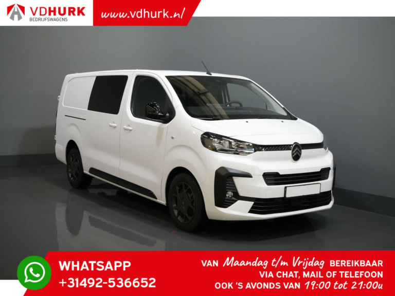 Citroën Jumpy Van 2.0 HDI 180cv Aut. L3 DC Doble Cabina/ 2x Puerta corredera/ Navi/ Carplay/ Cámara/ PDC/ Crucero/ Gancho de remolque/ Aire acondicionado.