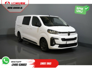 Citroën Jumpy Bestelbus 2.0 HDI 180 pk Aut. DC Dubbel Cabine BPM VRIJ! 2x Schuifdeur/ Virtual Cockpit/ Navi/ Carplay/ Camera/ PDC/ Cruise/ Trekhaak/ Air