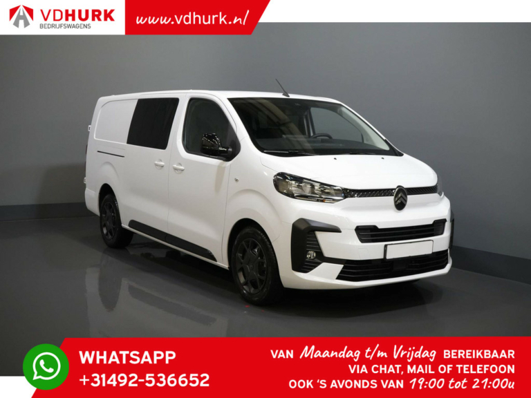 Citroën Jumpy Van 2.0 HDI 180cv Aut. L3 DC Doble Cabina/ 2x Puerta corredera/ Navi/ Carplay/ Cámara/ PDC/ Crucero/ Gancho de remolque/ Aire acondicionado.