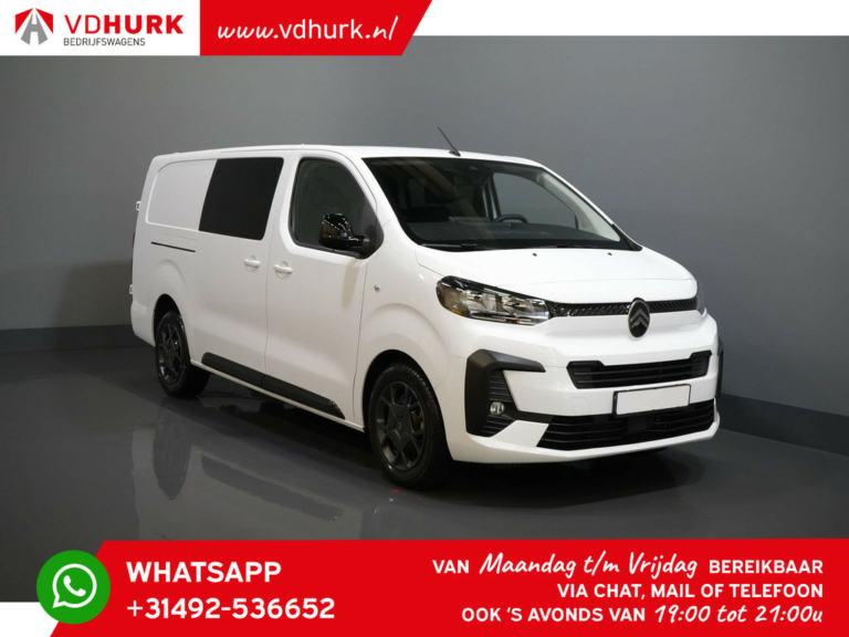 Citroën Jumpy Van 2.0 HDI 180cv Aut. L3 DC Doble Cabina/ 2x Puerta corredera/ Navi/ Carplay/ Cámara/ PDC/ Crucero/ Gancho de remolque/ Aire acondicionado.