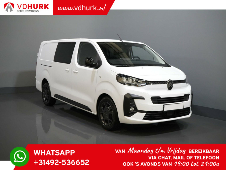 Citroën Jumpy Van 2.0 HDI 180cv Aut. L3 DC Doble Cabina/ 2x Puerta corredera/ Navi/ Carplay/ Cámara/ PDC/ Crucero/ Gancho de remolque/ Aire acondicionado.