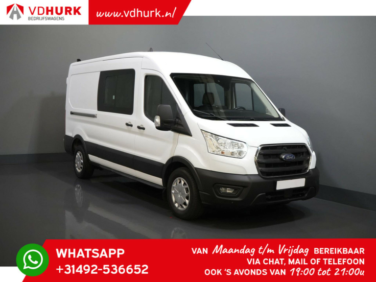 Ford Transit Van 2.0 TDCI 130 KM L3H2 DC Double Cab 7 os. / Adapt. Cruise/ Belt V.V./ CarPlay/ PDC/ Navi/ Kamera/ Airco/ Hak holowniczy