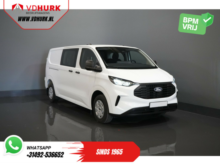 Ford Transit Custom Van 320 2.0 TDCI 136 ch L2 Trend BPM FREE ! DC Double Cab/ Garantie 5 ans/200.000 km/ Carplay/ Climat/ Caméra/ PDC/ Cruise