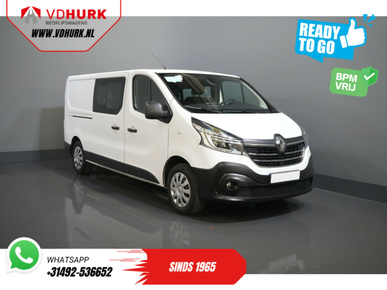 Renault Trafic Furgoneta 2.0 dCi 120 cv L2 DC Doble Cabina ¡BPM GRATIS! Ready2Go LED/ 2x Puerta corredera/ Navi/ Carplay/ Climatización/ Cámara/ PDC/ Crucero/ Gancho de remolque/