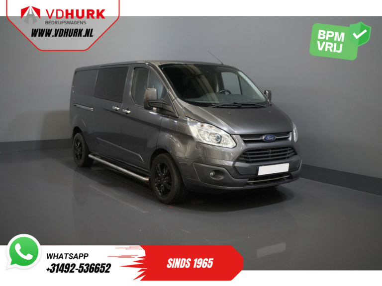 Ford Transit Custom Bestelbus 2.0 TDCI 170 pk E6 Aut. L2 Limited DC Dubbel Cabine BPM VRIJ 2x Schuifdeur/ Stoelverw./ Navi/ Cruise/ Camera/ PDC/ Trekhaak