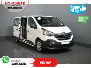 Renault Trafic Bestelbus 2.0 dCi 120 pk L2 DC Dubbel Cabine BPM VRIJ! Ready2Go LED/ 2x schuifdeur/ Sidebars/ Carplay/ Climate/ Camera/ PDC/ Cruise/ Trekh