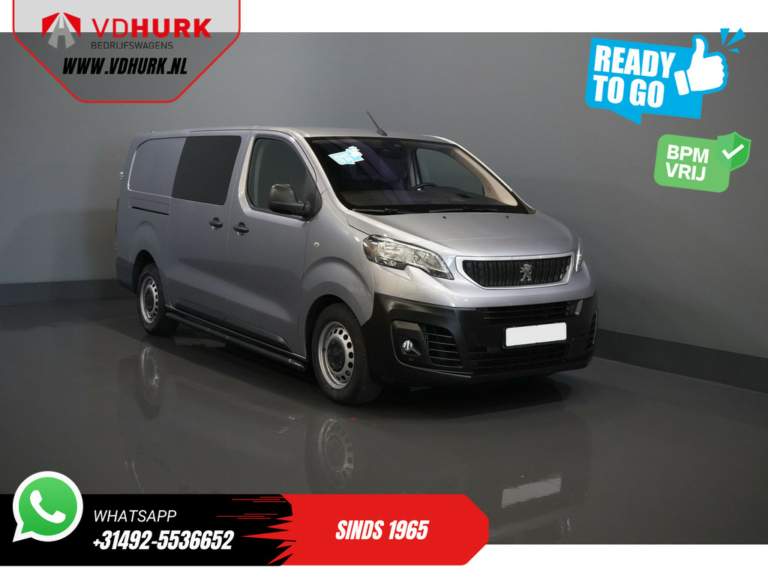 Peugeot Expert Van 2.0 HDI 125 hp Aut DC Double Cab Ready2Go BPM FREE! Ready2Go Adapt.Cruise/ 2xSliding door/ Carplay/ Head-up/ Climate/ NL Auto