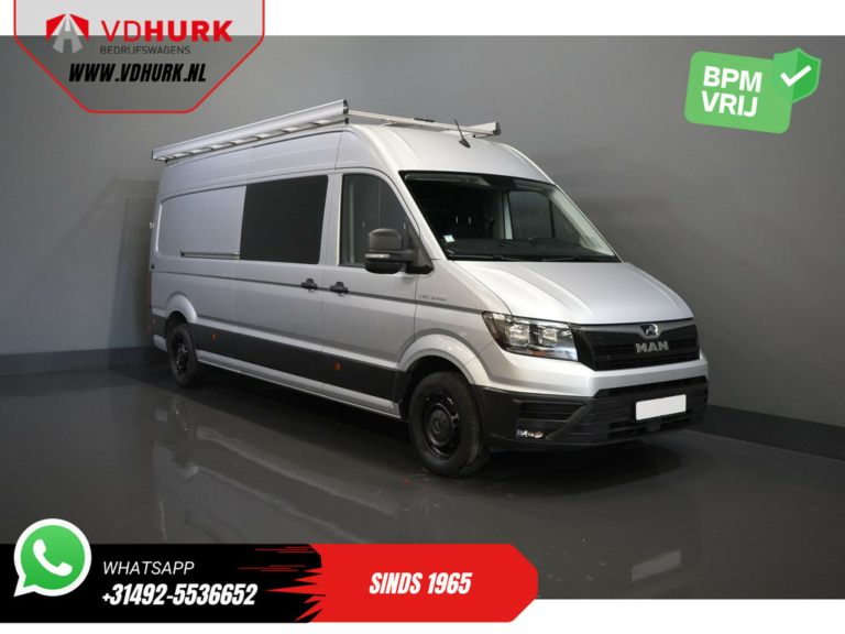 MAN TGE Van 3.180 DSG Aut. L4H3 DC Double Cab BPM FREE! 7 pers./ 270Gr. Doors/ Carplay/ Roof rack + stairs/ Gev.Stoel/ Cruise/ Camera