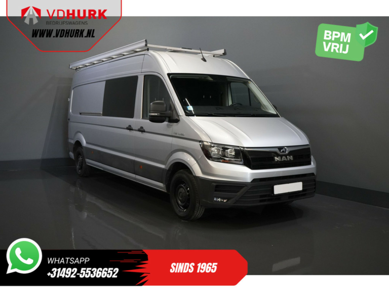 MAN TGE Van 3.180 DSG Aut. L4H3 DC Double Cab BPM FREE! 7 pers./ 270Gr. Doors/ Carplay/ Roof rack + stairs/ Gev.Stoel/ Cruise/ Camera