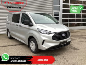 Ford Transit Custom Bestelbus 320 2.0 TDCI 150 pk L2 Trend DC Dubbel Cabine BPM VRIJ! Garantie 5J of 200.000 km/ 2xSchuifdeur/ LED/ Stoelverw./ Virtual Cockpi