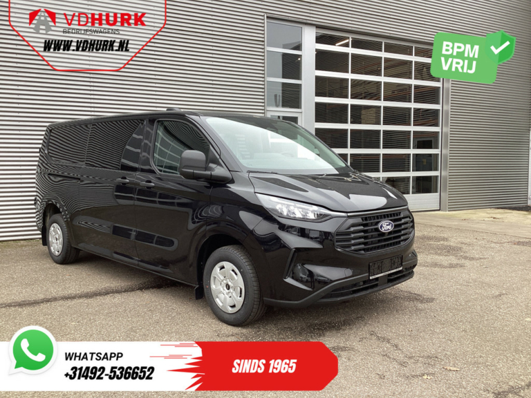 Ford Transit Custom Bestelbus 2.0 TDCI 150 pk Trend DC Dubbel Cabine BPM VRIJ! Garantie 5J of 200.00km/ Adapt.Cruise/ 2xSchuifdeur/ LED/ Navi/ Stoelverw./ Vir