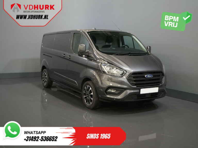 Ford Transit Custom Bestelbus 300 2.0 TDCI L2 130pk Aut. BPM VRIJ! Navi/ Airco/ Carplay/ Cruise / Camera / PDC V+A /Led /Trekhaak/ LMV/