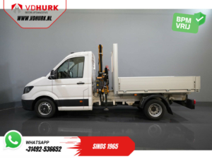 Volkswagen Crafter Open laadbak 50 165 pk Effer 352S Kraan/ Crane/ Kran/ Autokran/ PTO/ Open laadbak/ Dubbel Lucht