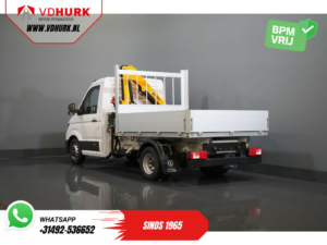 Volkswagen Crafter Open laadbak 50 165 pk Effer 352S Kraan/ Crane/ Kran/ Autokran/ PTO/ Open laadbak/ Dubbel Lucht