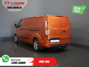 Ford Transit Custom Bestelbus 300 2.0 TDCI 130 pk Aut. L2 Limited BPM VRIJ! Bi-Xenon/ 2x Schuifdeur/ Standkachel/ Stoelverw./ Carplay/ Camera/ PDC/ LMV/ Cruis