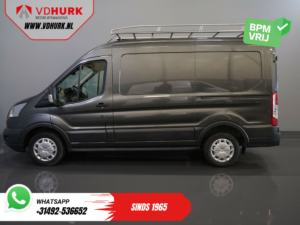 Ford Transit Bestelbus 330 2.0 TDCI 170 pk Trend L2H2 BPM VRIJ! NL Auto/ DB Riem VV/ 2.8t Trekverm/ Imperiaal + Ladder/ Cruise/ Camera/ Airco/ Trekhaak