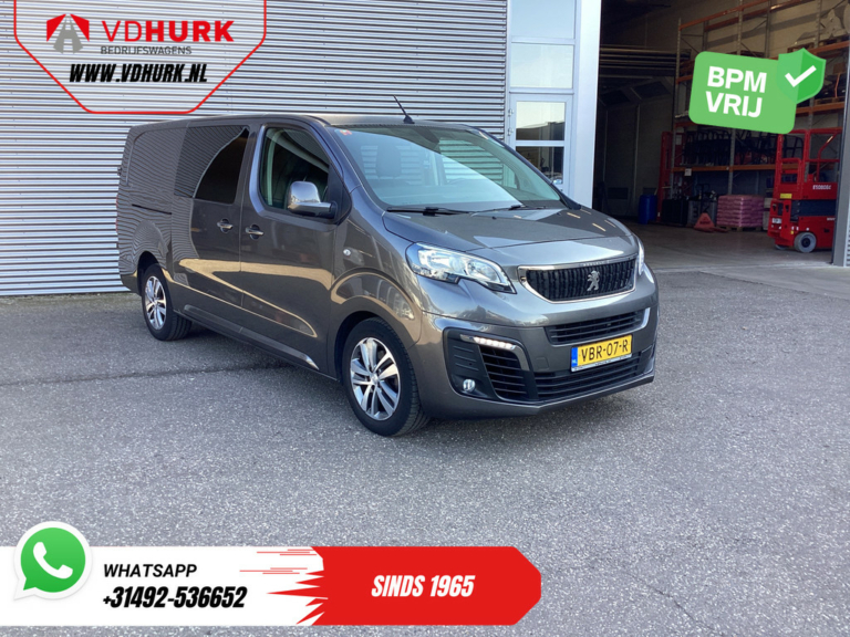 Peugeot Expert Van 2.0 HDI 180 ch Aut DC Double Cab BPM FREE Leather/ 2x Sliding door/ Alarm III/ Seatverw./ Carplay/ Cruise/ LMV/ Towing hook