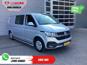 Volkswagen Transporter Bestelbus T6.1 2.0 TDI L2 DC Dubbel Cabine BPM VRIJ! 6 Pers./ NL Auto/ CarPlay/ Navi/ Cruise/ PDC/ Trekhaak